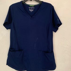 Set of healing hands navy blue scrubs